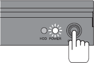 (3)POWERランプの緑色が点滅から点灯に変われば起動完了です。